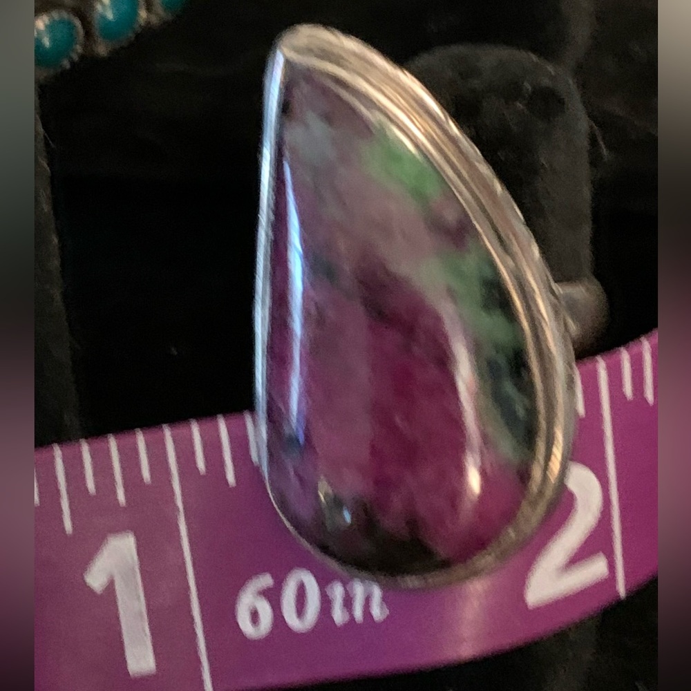 Huge Ruby Zoisite Ring